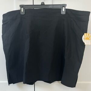 NWT‎ Coral Bay Womens Black Skort, Size 24W